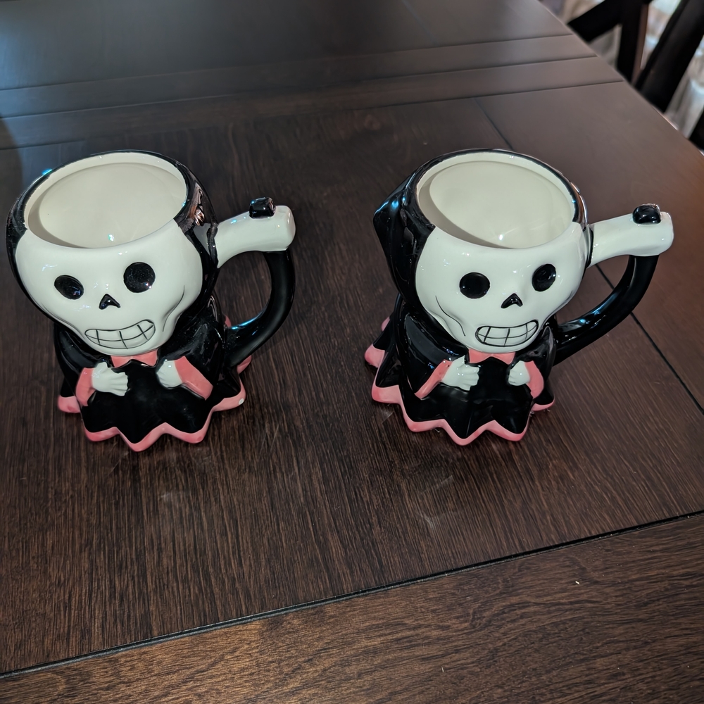 ~Halloween Figural Grim Reaper Mug Target Hyde & Eek 2024 set of 2